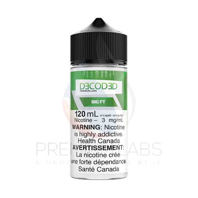 Big Ft Decoded Premium Labs Vape Juice 120ml Big Ft Decoded Premium Labs Vape Juice 120ml