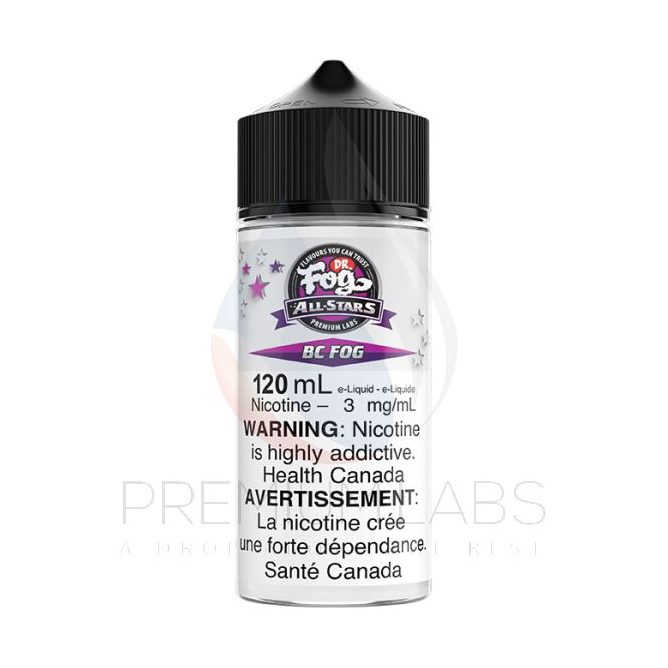 BC Fog Premium Labs All Stars Vape Juice 120ml BC Fog Premium Labs All Stars Vape Juice 120ml